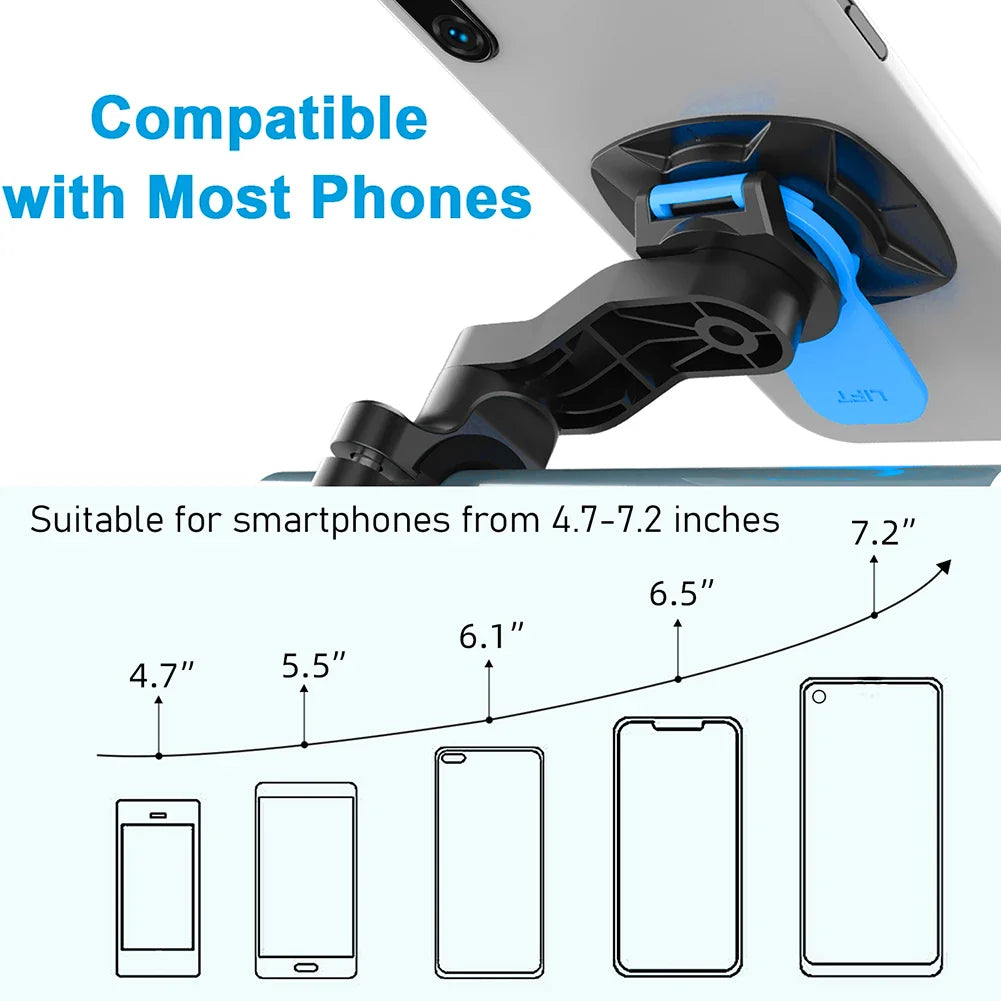 Skanto | RIDELOCK Pro Halterung | Stoßfeste Handyhalterung für Fahrrad & Motorrad | 360° drehbar | Für 4.7–7.2" Smartphones