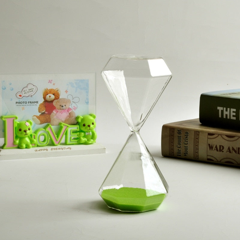 Skanto | 5-60 Minuten Diamant-Sanduhr, Sand-Timer, Sandglas, Kindergeschenk, Timer, Heimdekoration, Erhältlich in mehreren Farboptionen