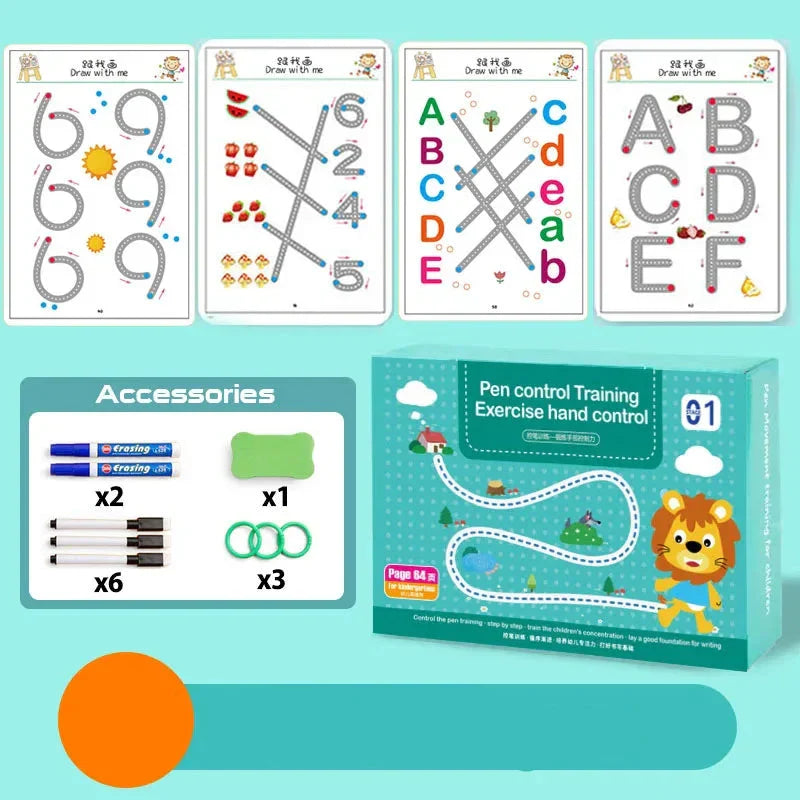 Skanto | Magisches Nachverfolgungs-Arbeitsbuch-Set für Kinder