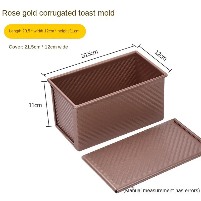 Skanto | Premium Antihaft-Kastenform aus Aluminiumlegierung mit Deckel - Verschiedene Größen (250g/450g/600g/750g/900g/1000g) zum Backen von Brot und Kuchen