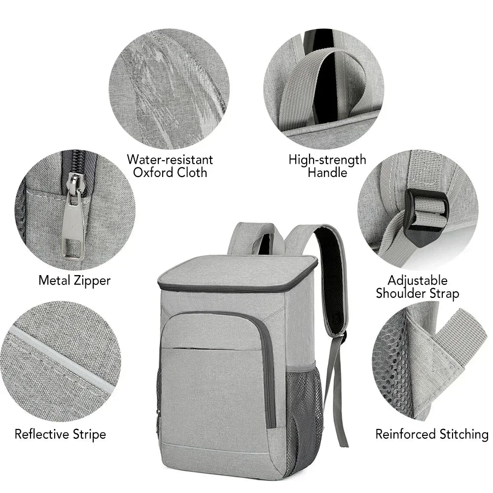 Skanto | FrostoPak Kühlrucksack 30L | Auslaufsicher & Isoliert | Für Camping, Wandern & Picknicks | Oxford-Gewebe