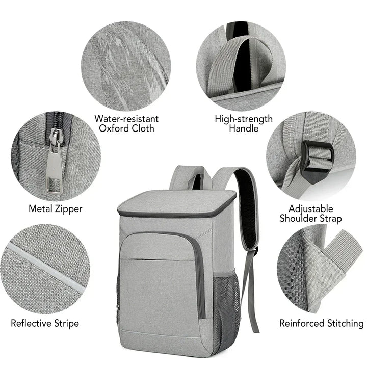 Skanto | FrostoPak Kühlrucksack 30L | Auslaufsicher & Isoliert | Für Camping, Wandern & Picknicks | Oxford-Gewebe