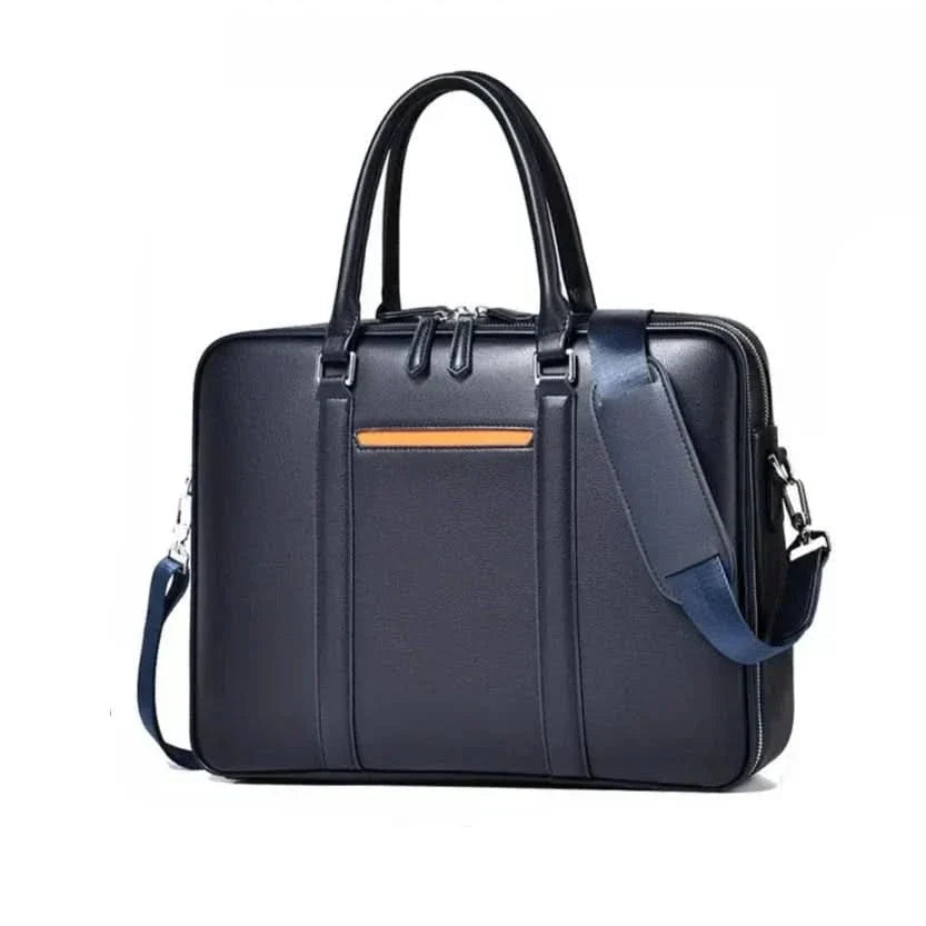 Skanto | Manhattan Business-Laptoptasche aus Leder – Umhängetasche für Dokumente