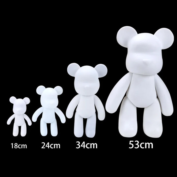 Skanto | Graffiti Malt Fluide Voldsom Bear White Body Ornaments DIY Handmade Personalized Model Home Desktop Decoration Accessories Neu