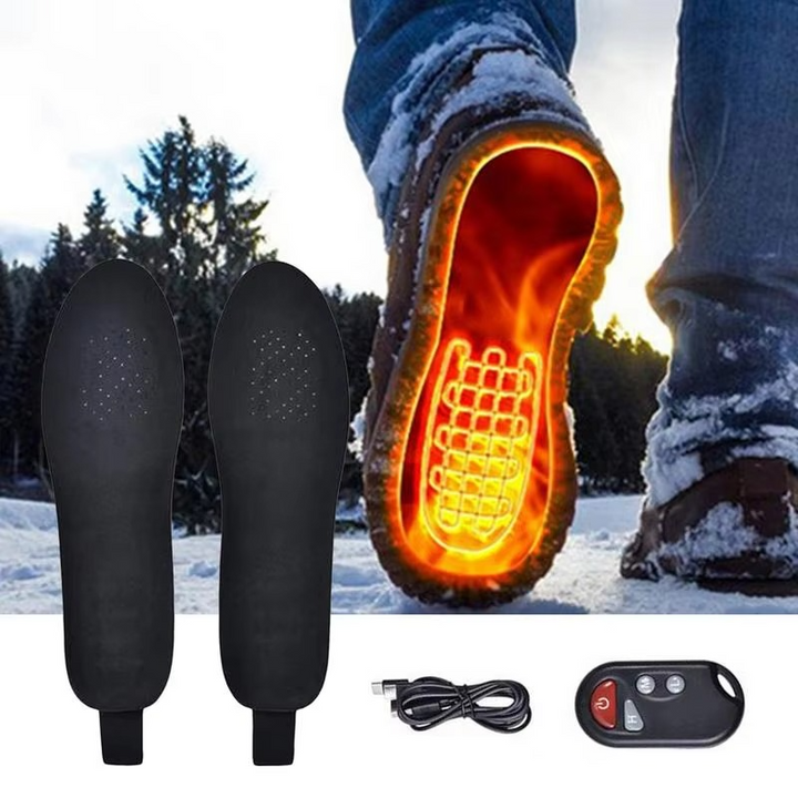 Skanto | USB-wiederaufladbare, 3-Modi einstellbare beheizbare Einlegesohlen für Outdoor-Aktivitäten