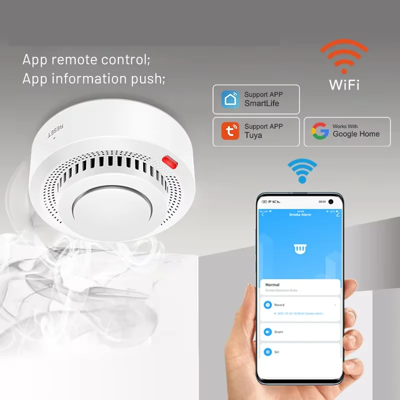 Skanto | Smart WiFi Smoke Detector Alarm 85dB – SafeSense