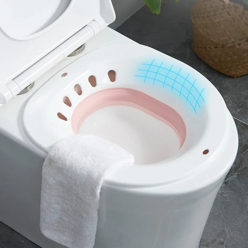 Skanto | Faltbare Bidet-Badewanne – Komfortables Sitzbad für Schwangere, ältere Menschen, nach der Geburt und medizinisches Toilettenspülzubehör