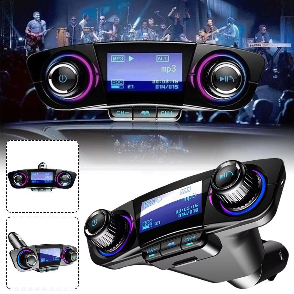 Skanto | Bluetooth 5.0 Auto-FM-Transmitter mit Dual-USB-Ladegerät und LED-Anzeige