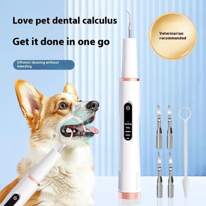 Skanto | DentoraSonic | Ultraschall-Zahnpflegegerät für Hunde und Katzen | 5-Stufen Zahnsteinentferner | USB-Laden