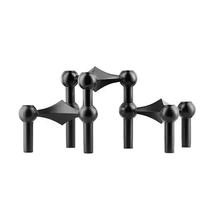 Skanto | Metall-Kerzenständer – Modulares Molekül-Design, Tisch & Deko