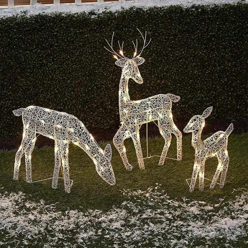 Skanto | Weihnachtsbeleuchtung Rentier Dekoration – Metall-Silhouette für Outdoor & Indoor
