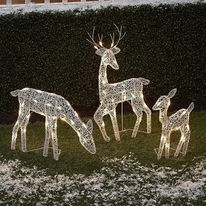 Skanto | Weihnachtsbeleuchtung Rentier Dekoration – Metall-Silhouette für Outdoor & Indoor