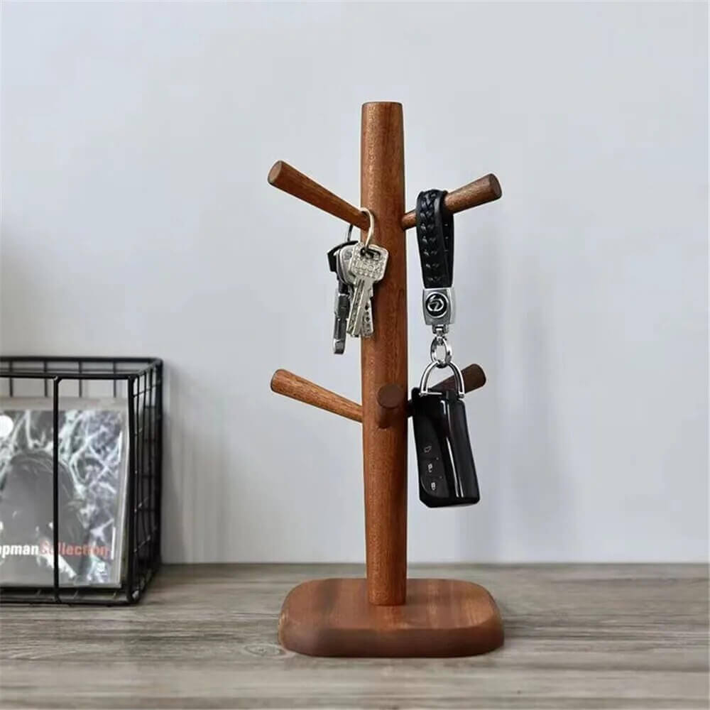 Robuster Tassenhalter aus Holz: Tassenbaum in verschiedenen Formen + Farben