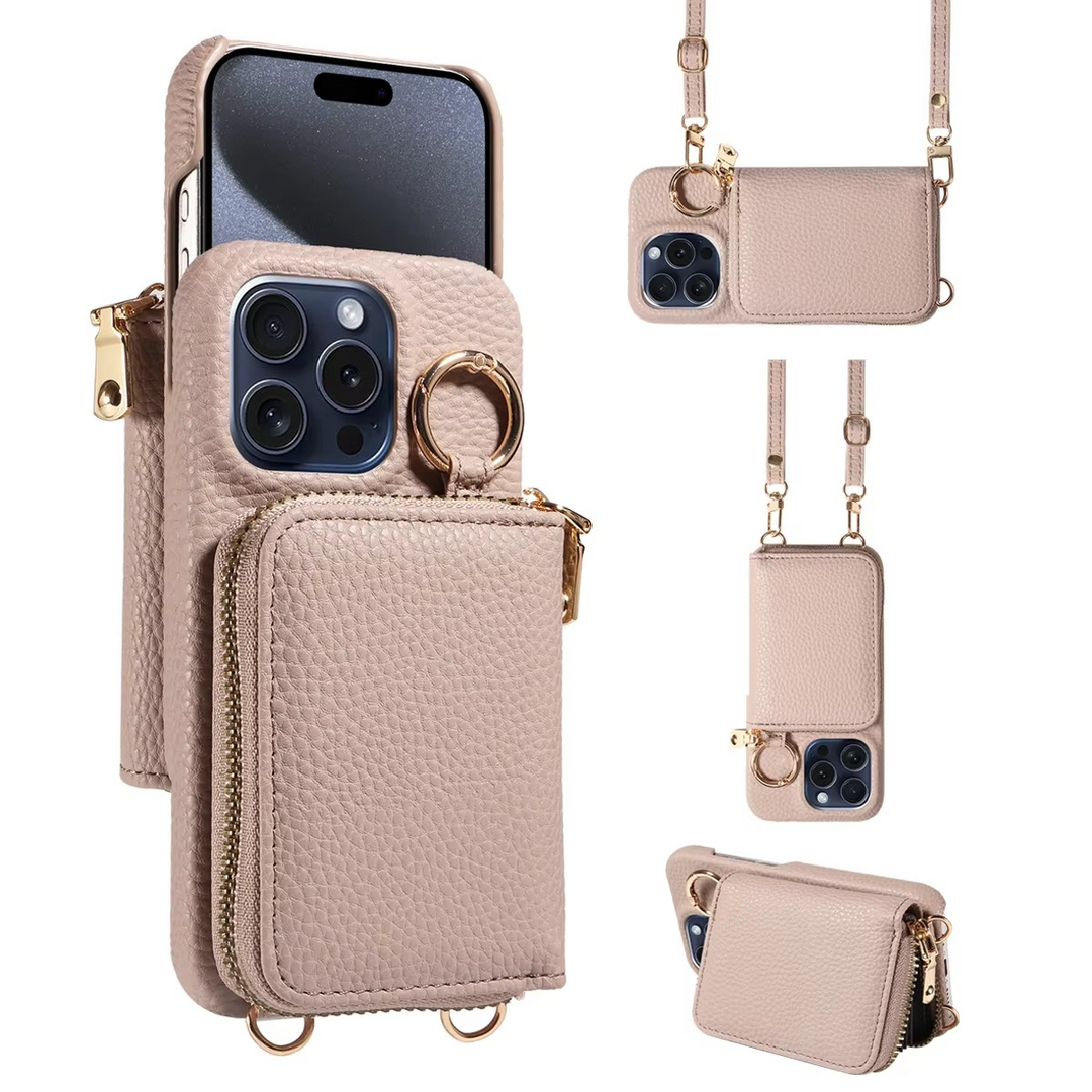 Skanto | Premium Leder Multifunktions-iPhone-Hülle mit Anti-Entmagnetisierungsschutz