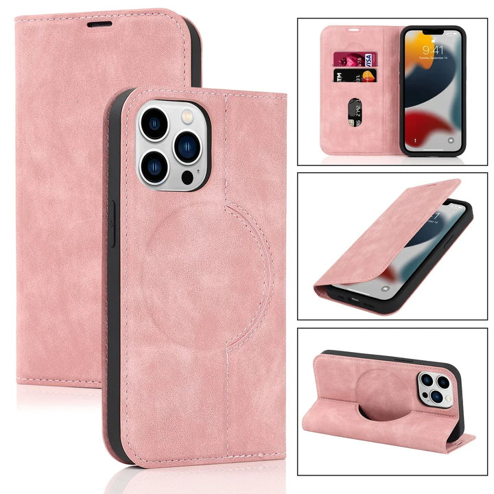 Magnetische Brieftaschenhülle MagSafe Kabelloses Laden – iPhone
