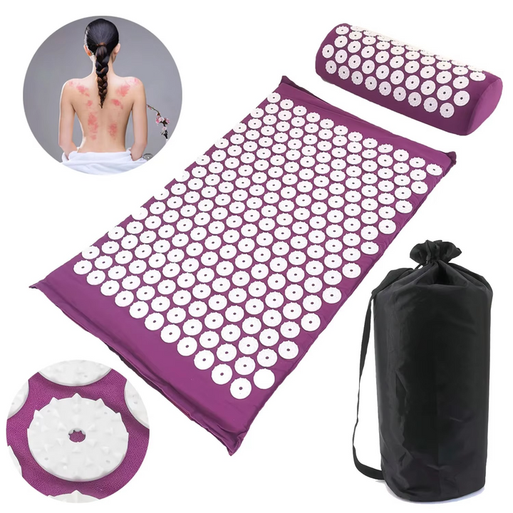Skanto | Akupressur-Massagematte und Kissen-Set zur Linderung von Rücken- und Körperschmerzen