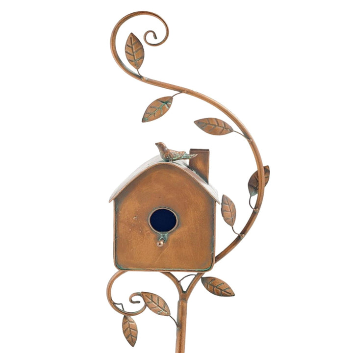 Skanto | Vogelhaus-Gartenstecker aus Metallkunst - Skanto