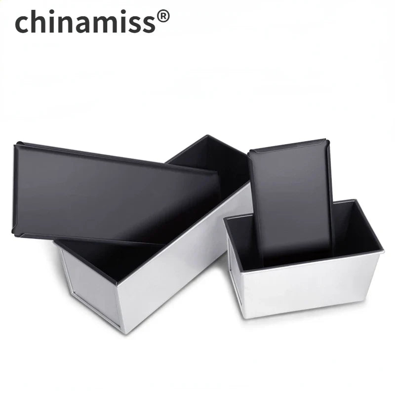 Skanto | Premium Antihaft-Kastenform aus Aluminiumlegierung mit Deckel - Verschiedene Größen (250g/450g/600g/750g/900g/1000g) zum Backen von Brot und Kuchen