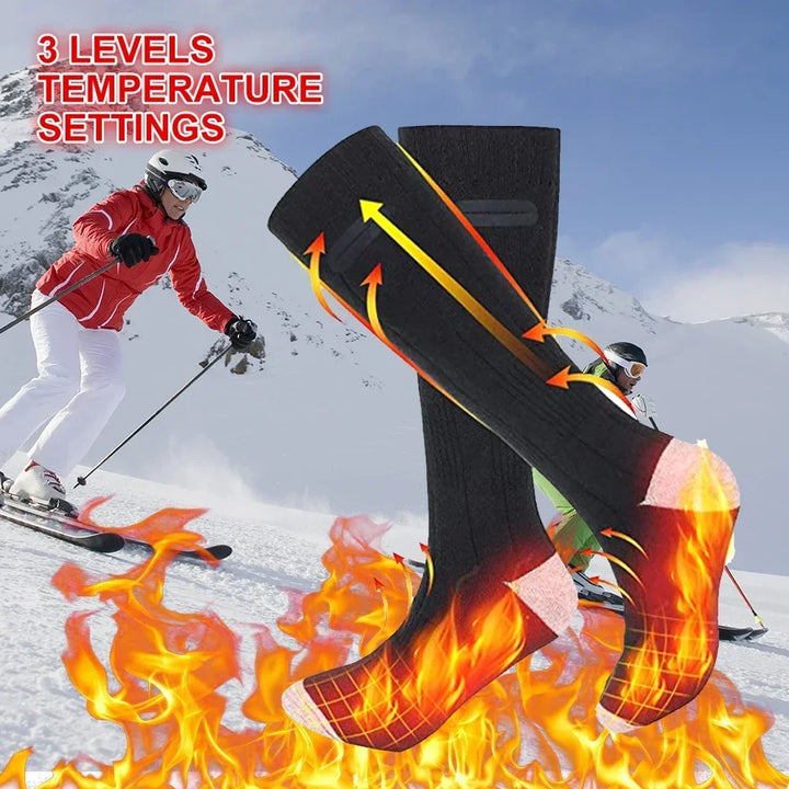 Skanto | Thermavolt Beheizte Socken | 3 Heizstufen | Mit Powerbank | Warme Unisex-Wintersocken für Outdoor & Reisen