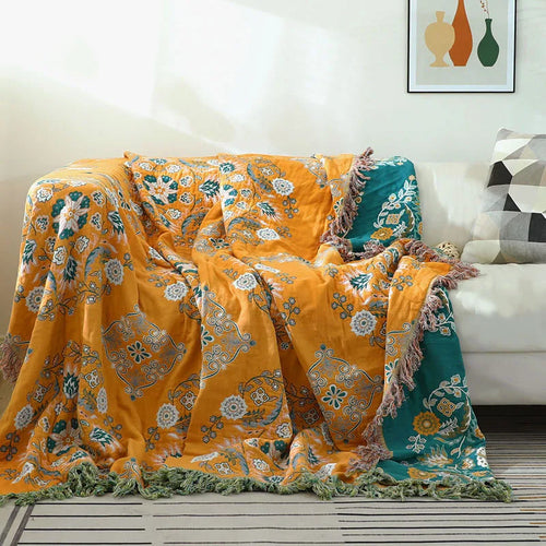 Boho Decke - Elegante und bequeme Baumwolldecke