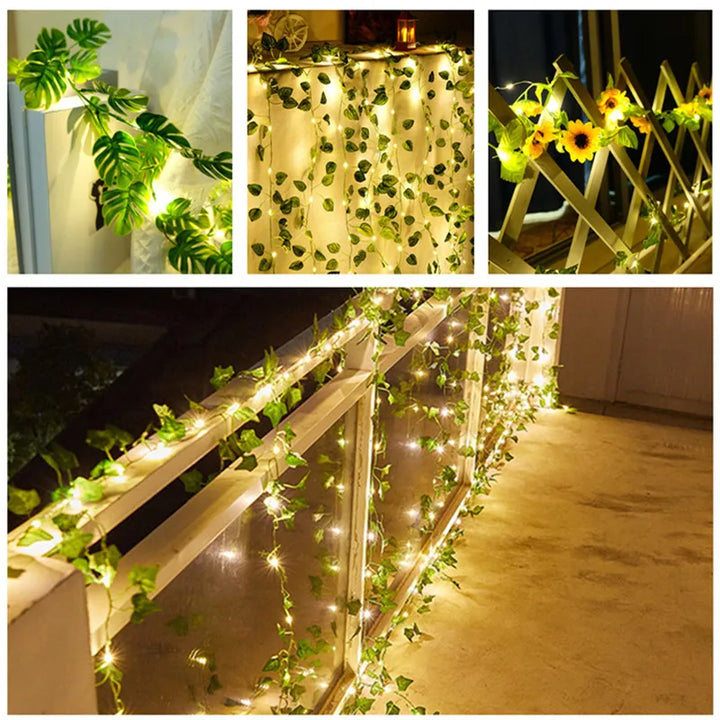 Skanto | Künstliche Weinreben mit LED-Lichtern zum Aufhängen