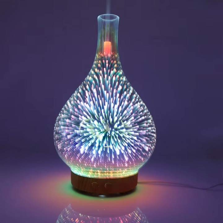 Skanto | Premium 3.3oz Glas Diffusor & Luftbefeuchter für ätherische Öle für friedliche Innenräume