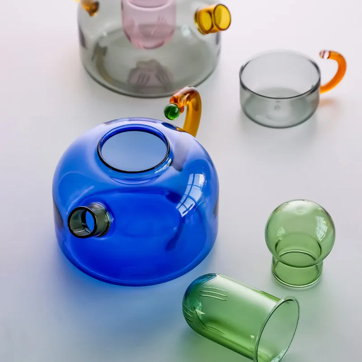 Skanto | Teegeschirr aus Glas in Kontrastfarben