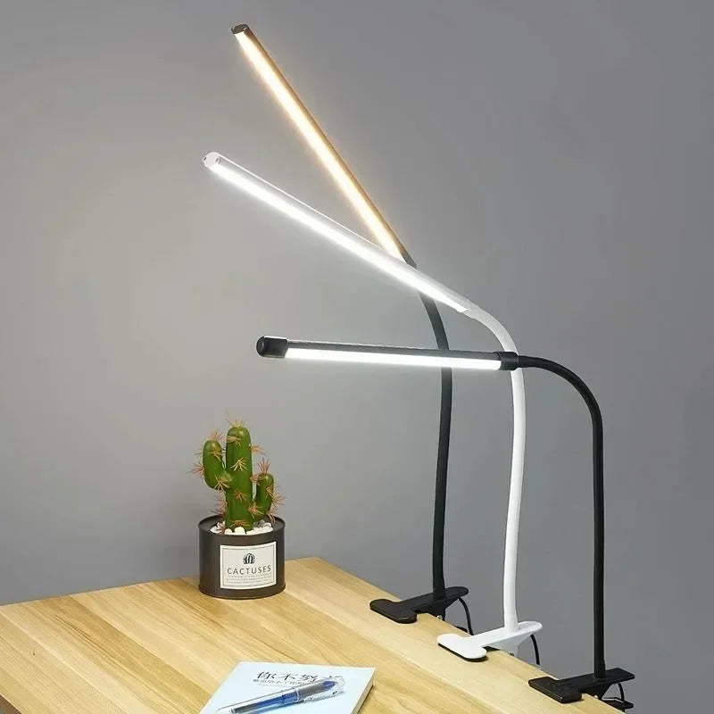 Skanto | LED Klemmleuchte LumaFlex | 3 Lichtfarben & 10 Helligkeitsstufen | USB-betrieben | Flexibler Hals | Augenfreundlich & Dimmbar