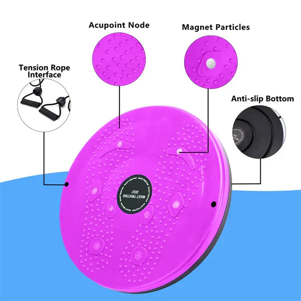 Skanto | Waist Whisper Twisting Disc Pro | Magnetisches Massage-Balance-Board für Rumpfmuskulatur & Taillentraining zu Hause