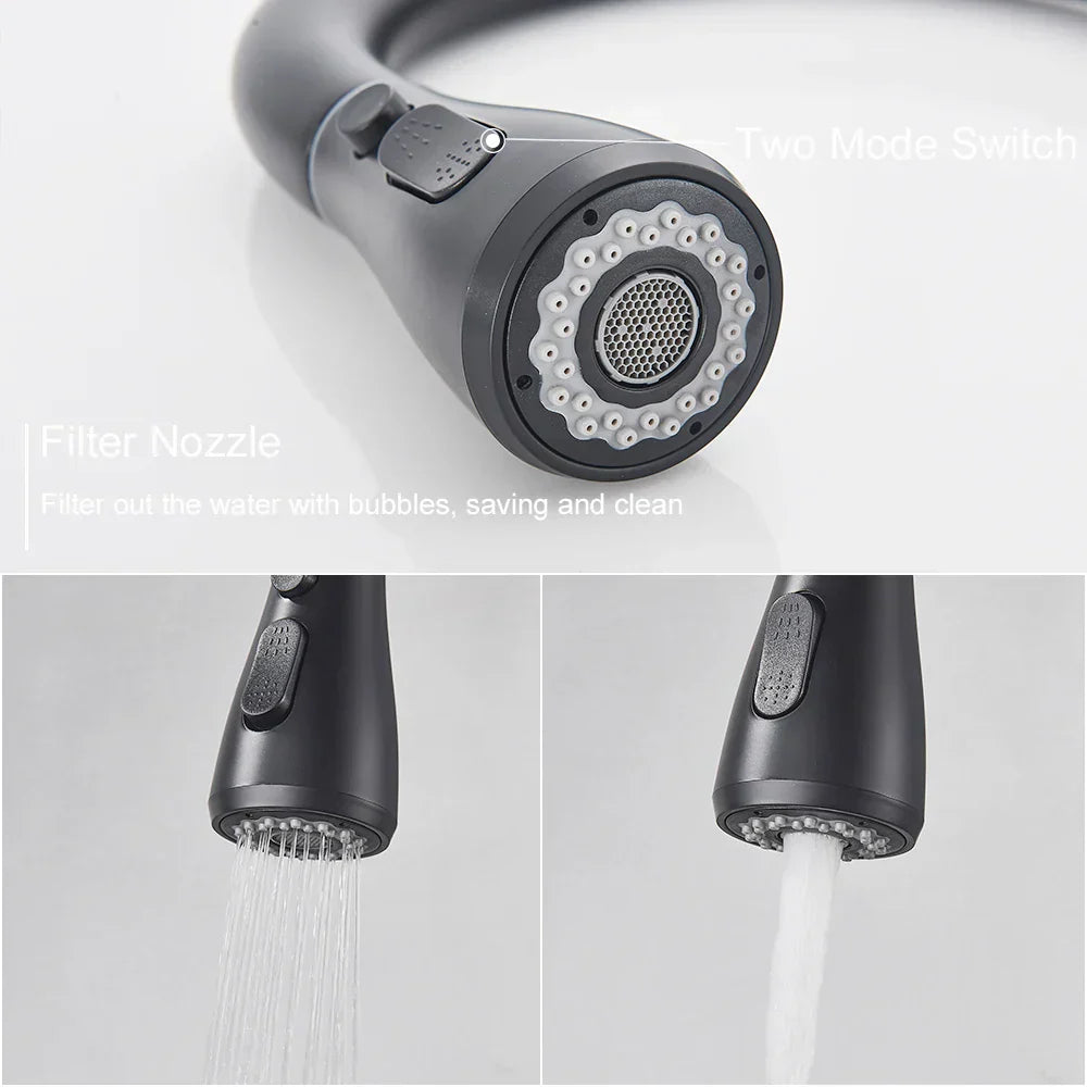 Skanto | Ausziehbarer Wasserhahn mit Einhebelmischer – Flexibler Wasserhahn mit Duschfunktion, hochwertiger Edelstahl, ideal für moderne Küchen, einfache Installation