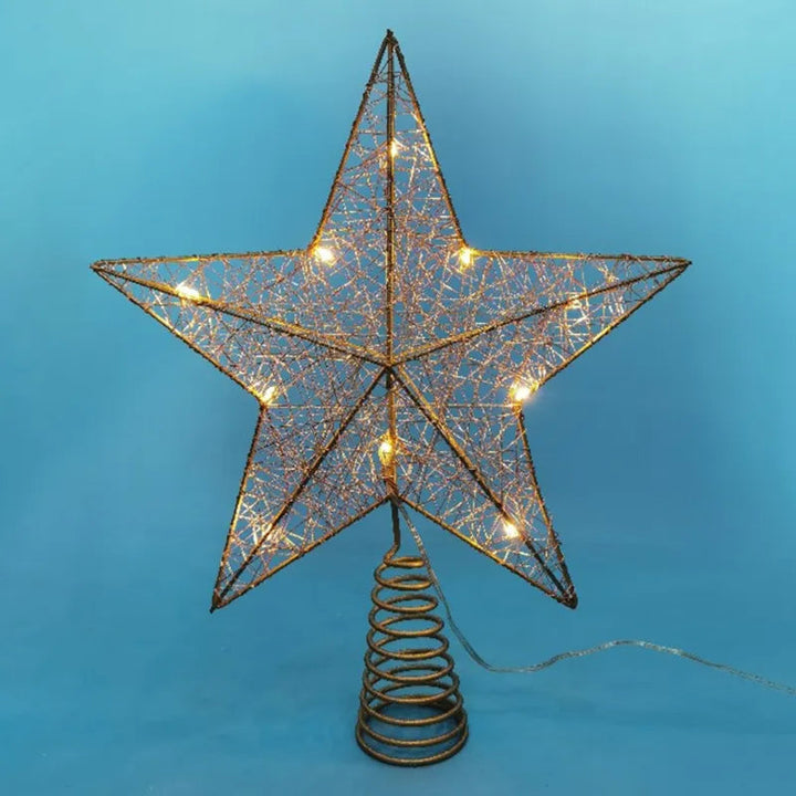 Skanto | TwinkleGlow – LED-Stern-Baumspitze mit warmem Licht und einfacher Montage