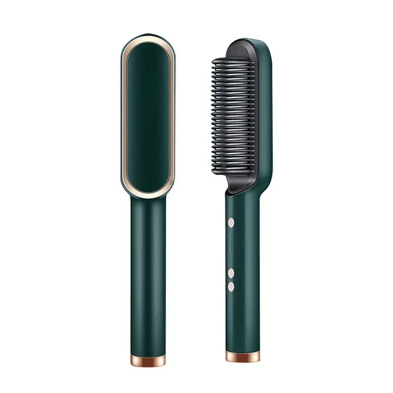 Skanto | Haarglättungsbürste UK – 2-in-1 Thermo-Glättkamm & Lockenwickler mit einstellbarer Hitze & Turmalin-Technologie