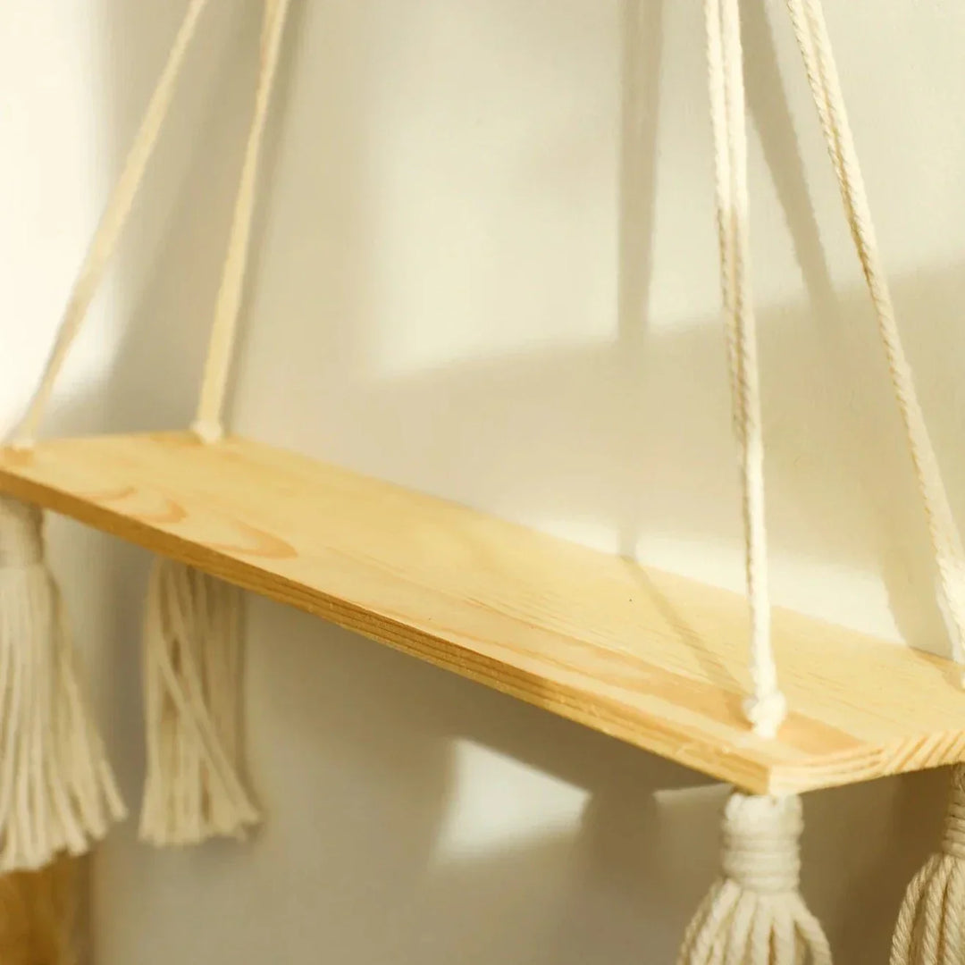 Skanto | Wandregal – Holz – Hängeregale – Boho-Wohndekor – Raumdekoration