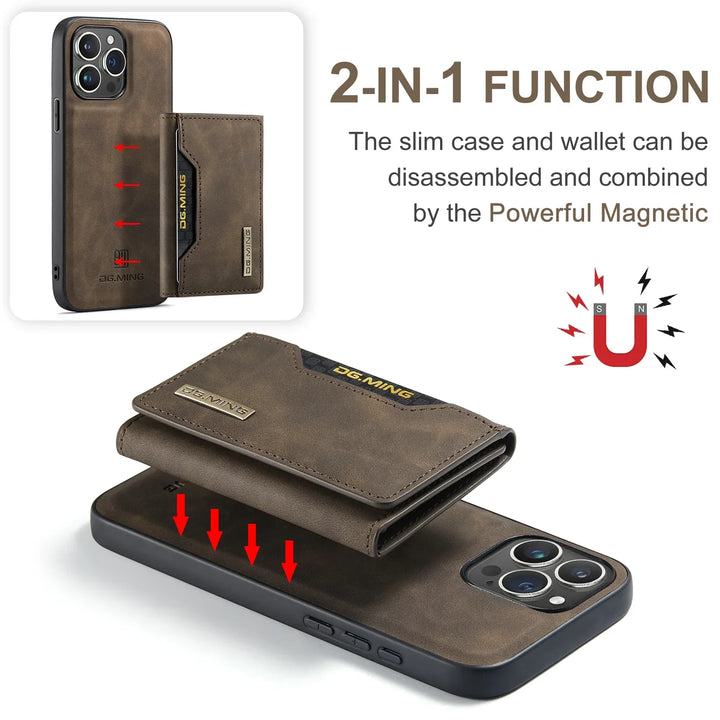 Skanto | 2-in-1 iPhone Hülle mit abnehmbarem Portemonnaie