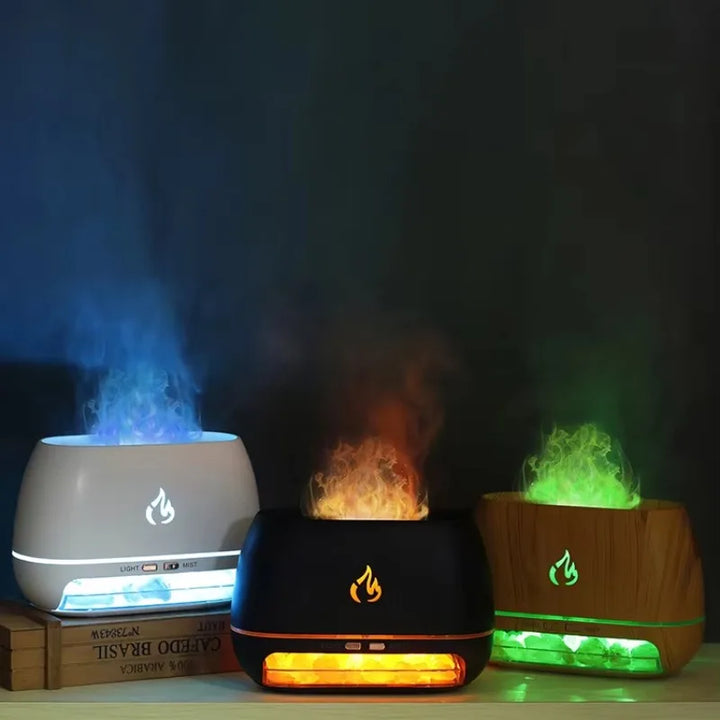 Skanto | SaltLight Aroma-Diffusor – Himalaya-Salzlampe mit Duftdiffusion und Farblicht