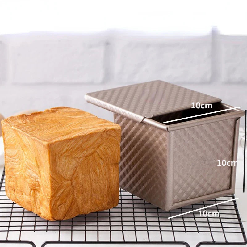 Skanto | Premium Antihaft-Kastenform aus Aluminiumlegierung mit Deckel - Verschiedene Größen (250g/450g/600g/750g/900g/1000g) zum Backen von Brot und Kuchen