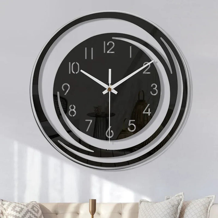 Skanto | Moderne Wanduhr aus schwarzem Acryl - ScandiTime