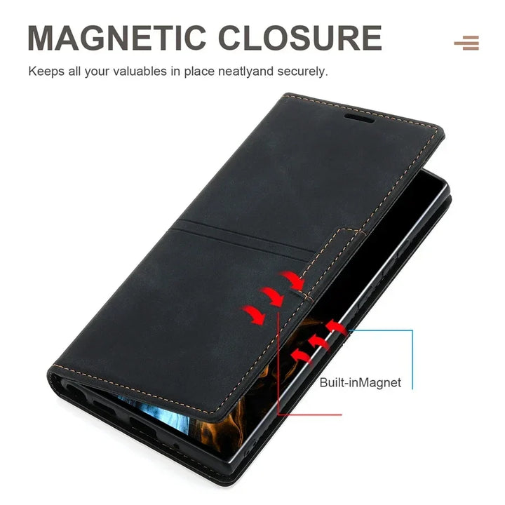 Google Pixel Wallet-Hülle | Magnetische Flip-Hülle mit Kartenfächern