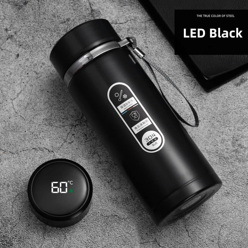 Skanto | TempraBottle – Intelligente Thermosflasche mit LED-Temperaturanzeige (800ml–1L)