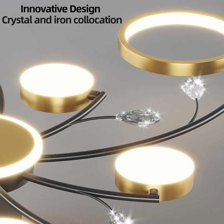 Garduru Dimmbarer Kronleuchter | Modernes Design | LED-Licht mit einstellbarer Helligkeit | Perfekt für Wohn- & Esszimmer