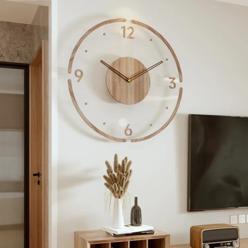 Skanto | Moderne Wanduhr aus Holz – Minimalistisches und elegantes Design für das Wohnzimmer