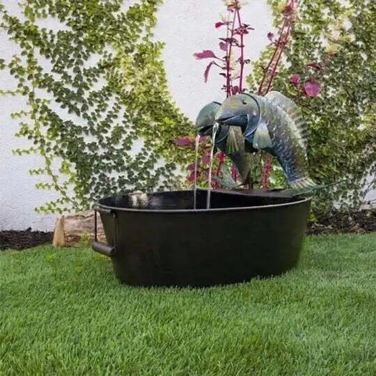 Tierfigur | Bezaubernder Wasserfallbrunnen für den Außenbereich Skanto