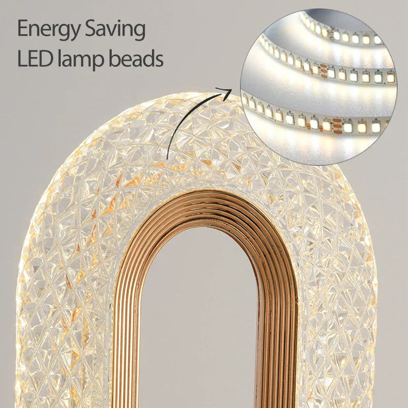 Skanto | Kristall-LED-Tischlampe: Dimmbar, USB-Laden, Touch- & Fernbedienung