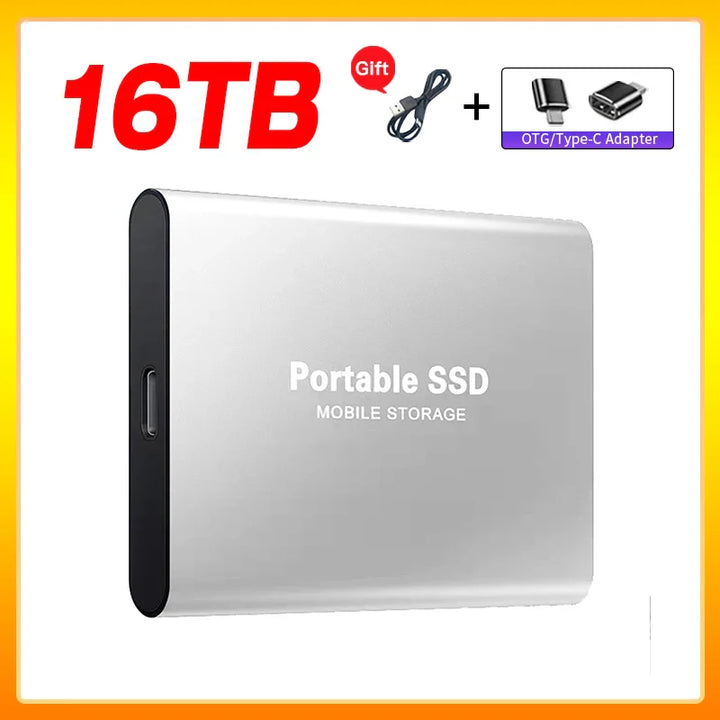 Skanto | Hochgeschwindigkeits-Externe Solid State Drive 1TB Tragbare Externe Festplatte SSD 2TB Externe SSD Festplatte für Laptop Mac