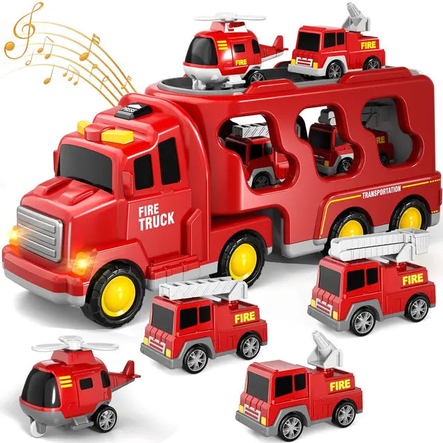 Skanto | Doppelstock-Spielzeug-LKW mit Mini-Autos und Musik