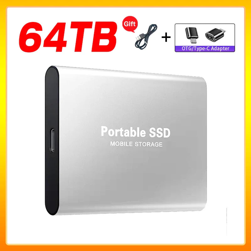 Skanto | Hochgeschwindigkeits-Externe Solid State Drive 1TB Tragbare Externe Festplatte SSD 2TB Externe SSD Festplatte für Laptop Mac