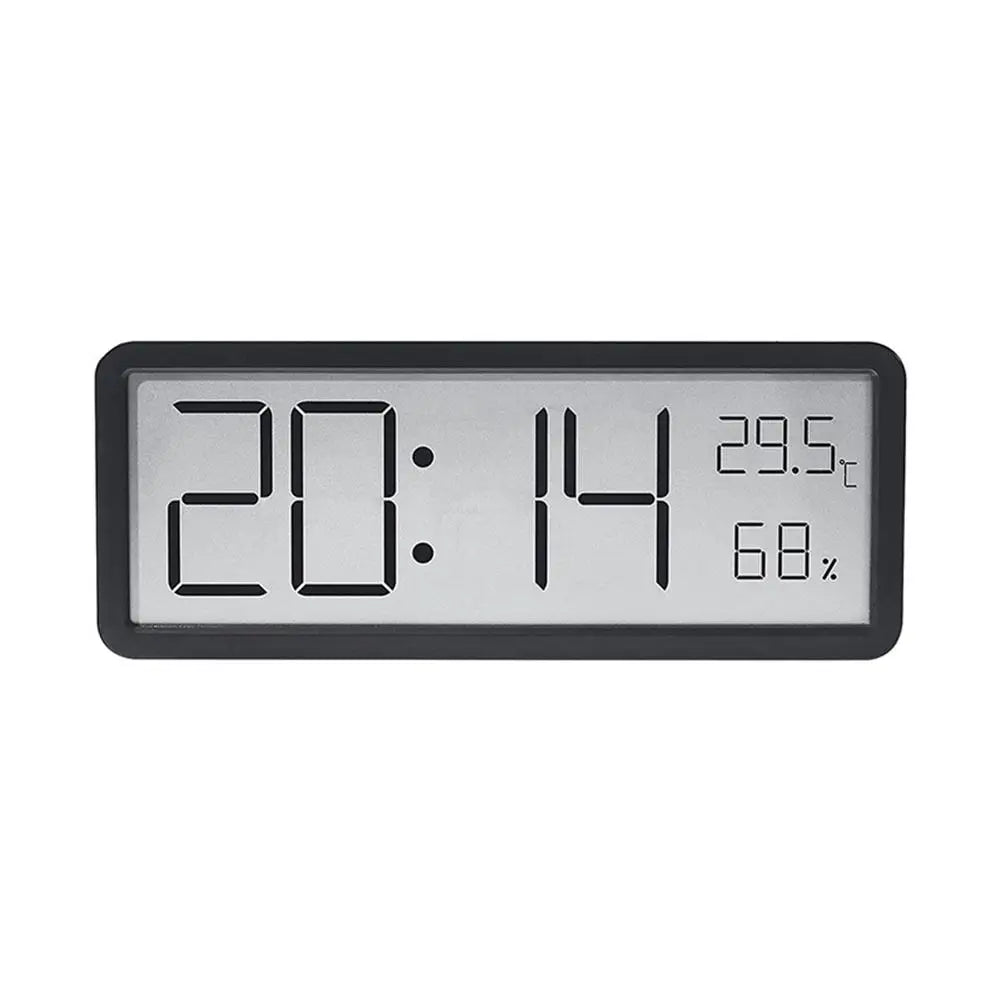 Skanto | TimeVibe Große LED-Digitalwanduhr mit Temperatur- und Feuchtigkeitsanzeige