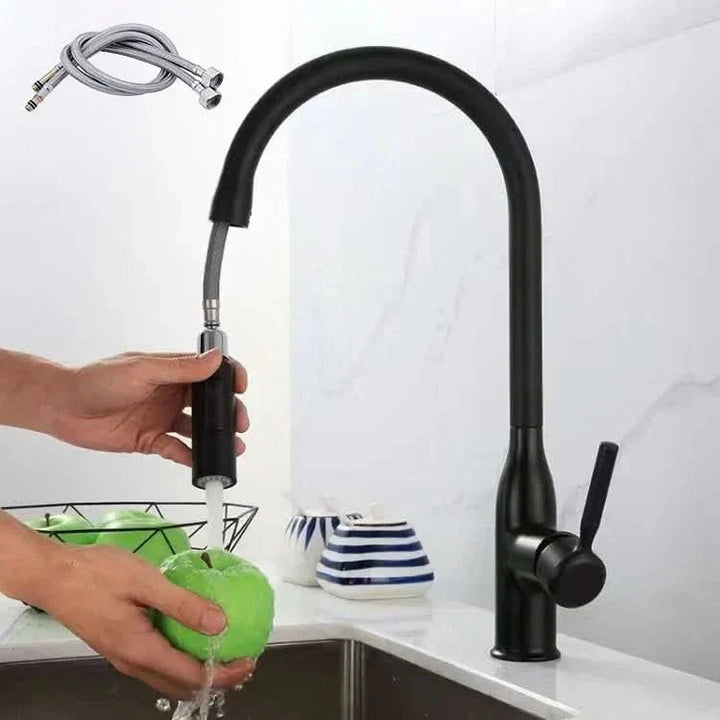 Skanto | Küchenarmatur aus Edelstahl mit ausziehbarem Brausekopf
