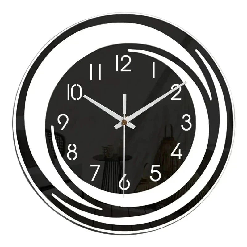 Skanto | Moderne Wanduhr aus schwarzem Acryl - ScandiTime