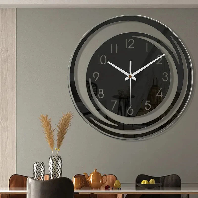 Skanto | Moderne Wanduhr aus schwarzem Acryl - ScandiTime
